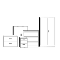 Meuble de rangement de bureau au design moderne, armoire à dossiers, armoire de rangement, équipement de bureau, Top NOEL Box avec tiroir