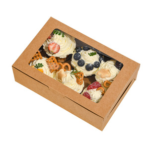Scatola di Cartone per Cupcake e Pasticceria con Finestra Trasparente, Confezione Regalo all'Ingrosso - Product Image 3