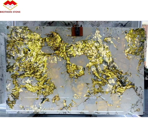 Importazione brasiliana Patagonia muro di granito lastra di pietra naturale Bookmatch quarzite Pandora sfondo di illuminazione per soggiorno - Product Image 4