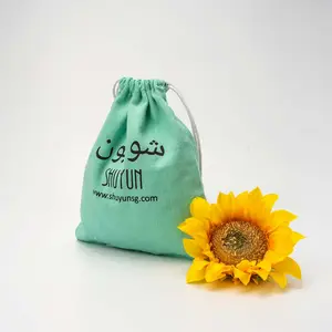 Toptan büzgülü pamuklu çanta düz renk özel Logo boş hediye çantası depolama kanvas ipli çanta