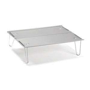 Mesa plegable de aluminio, mesa pequeña portátil rectangular para exteriores, para acampar, ocio, uso para té, 30x8x21cm - Product Image 1