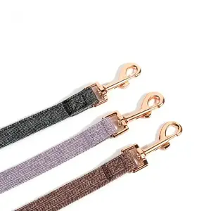 Conjunto de correa de Collar de perro de lujo, Collar de algodón duradero, hebilla de Metal, Collar de tela ajustable ligero, Gargantilla, patrón impreso - Product Image 2