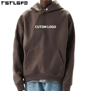 Pull-over à capuche unisexe écologique à logo personnalisé Sweat-shirt d'hiver baggy de qualité en éponge française surdimensionné poids lourd brodé - Product Image 5
