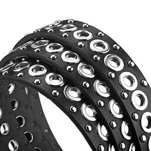 ファッショナブルなリベット薄いパーソナライズされた針バックルベルトストリートトレンドパンクヒップホップスタイルジーンズベルト - Product Image 5