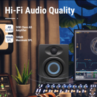 Enceinte Moniteur de Studio Active de Qualité Professionnelle Accuracy Pro Audio A3 pour Enregistrement, Sono et Studio