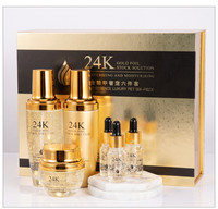 Ensemble Cosmétiques Coréens OEM Luxe Éclaircissant Anti-âge avec Or 24K, Soin Peau Bio Marque Privée