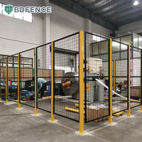 Clôture de protection en acier à faible teneur en carbone avec fixation au sol stable pour les zones d'équipement d'atelier et la zonification sécurisée des zones d'équipement