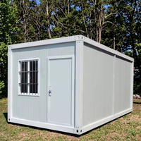 Casa Contenedor Modular Prefabricada Móvil con Energía Solar, Villa Rectangular Transpirable, Sala de Estar de Hotel, Panel Sándwich de Acero Moderno 1