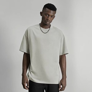 T-shirts graphiques personnalisés avec logo, 300G, 100% coton tricoté, respirant, écologique, haute qualité, vierges, coupe oversize, streetwear, pour hommes, tendance - Product Image 2