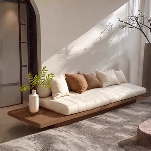 Solid Wood Furniture New Chinese-Style <strong>Pine</strong> Sofa <strong>Bed</strong> for Homes and Hotels Natural Wood Chair and Balcony Seat for Living Room - Product Image 4