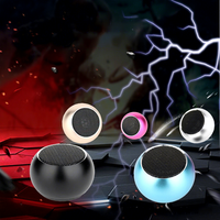 Haut-parleur portable V5.0 avec fente pour carte, design métallique, basses puissantes, portée >10M, utilisation extérieure, mini format, son mono, micro intégré