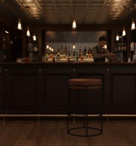 Tabourets de bar en cuir, design moderne et minimaliste, siège en cuir souple, hauteur réglable, structure robuste pour îlot de cuisine ou comptoir de bar - Product Image 3