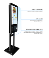 Terminal de commande automatique McDonald's de 23,6, 27 et 32 pouces, borne murale avec lecteur de code QR pour les restaurants, borne de commande automatique