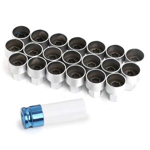 Jeu de clés <span class=keywords><strong>antivol</strong></span> pour écrous de roue <span class=keywords><strong>BMW</strong></span> 041-060, 21 pièces, avec douille de 17 mm <span class=keywords><strong>1</strong></span>/2 pouce - Product Image 1