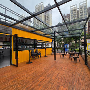 حاوية شحن متنقلة فاخرة مخصصة بطول 40 قدمًا للاستخدام في مراكز التسوق - تصميم كشك قابل للتوسيع لمقهى العصائر والقهوة والمطاعم - Product Image 3