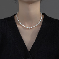Collar de Moda Estilo Retro, Joyería para el Cuello, Plata de Ley S925, Serie Perla Otoñal para Mujer