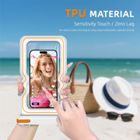 Pochette étanche pour téléphone portable gonflable avec cadre ondulé, flottabilité élevée, étui étanche pour téléphone pour la natation