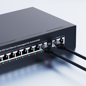 สวิตช์ POE 8 พอร์ต 100Mbps +2 พอร์ตอัปลิงค์ 1000Mbps กำลังไฟ 120W พร้อมพาวเวอร์ซัพพลายในตัว วัสดุพลาสติก รองรับ VLAN ระยะ 100 ม./250 ม. แบบไร้สาย - Product Image 1