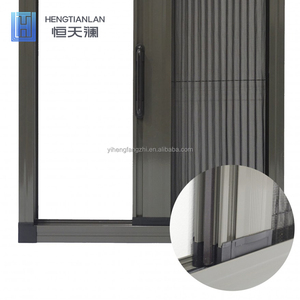 Thiết kế hiện đại chống muỗi Bug có thể thu vào trượt Màn hình cửa hợp kim nhôm khung xếp li Màn Hình Côn Trùng cửa sổ nhựa - Product Image 3