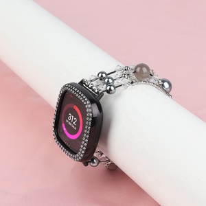 Vòng Tay Trang Sức Đính Cườm Pha Lê Thủ Công Co Giãn Co Giãn Dây Đeo Cho Đồng Hồ Thông Minh Fitbit Versa 3 Sense - Product Image 3