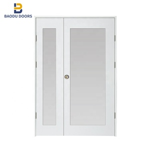 BOWDEU DOORS porte de sécurité en acier pour maisons porte américaine moderne en acier intérieur 6 panneaux verre pas cher prix - Product Image 6