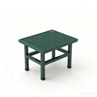 Chaise de repos et table d'appoint robustes en aluminium antidérapant pour terrains de sport extérieurs et stades