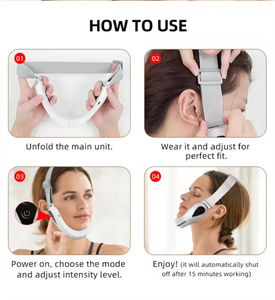 Masseur facial liftant pour le <span class=keywords><strong>menton</strong></span> en V, ceinture sculptante pour le visage en V, appareil de lifting du visage pour l'élimination du double <span class=keywords><strong>menton</strong></span> - Product Image 5