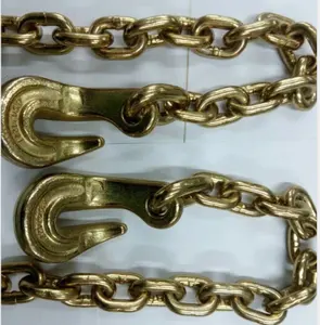 China supply cargo tie down lashing binding high quality G80 bending hook lifting binding sling chain