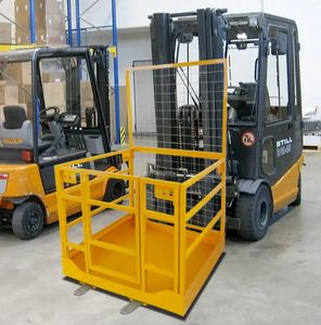 Cage de chariot élévateur utilisée de haute sécurité de style élevé Cage de sécurité populaire pour la clôture de <span class=keywords><strong>chantier</strong></span> de construction d'entretien de chariot élévateur - Product Image 4