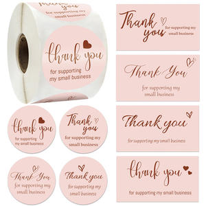 50pcs conception personnalisée carte de visite impression or Rose rose violet cartes de remerciement pour mariage personnalisé carte de remerciement papier - Product Image 6