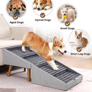 Escalier pour <span class=keywords><strong>chien</strong></span> en bois gain de place pour chiens de petite et moyenne taille, animaux de compagnie âgés, escalade sur le canapé, lit, <span class=keywords><strong>voiture</strong></span>, voyage, antidérapant, ottoman séparé, <span class=keywords><strong>rampe</strong></span> pour chiens - Product Image 3