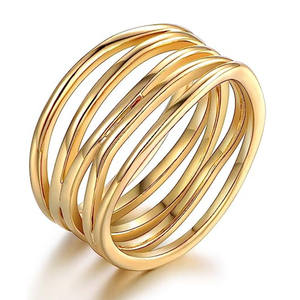 Bague géométrique en acier inoxydable Q586, bague moderne unisexe, cadeau pour toutes occasions, design simple - Product Image 2