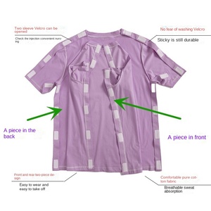 Cep pantolon erkek ve kadın Tearaway pantolon kısa kollu açık yan yapış sonrası omuz ve bacaklar cerrahi kemo diyaliz - Product Image 4