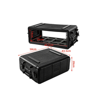 Équipement audio professionnel, boîtier d'amplificateur en plastique PE, boîtier d'amplificateur portable 3U, boîtier d'avionnage