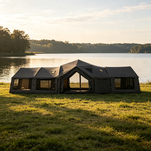 Tente gonflable portable en forme d'étoile, 6 m de diagonale, fenêtres en maille amovibles, grand espace, tente de <span class=keywords><strong>camping</strong></span> familiale pour l'extérieur - Product Image 6