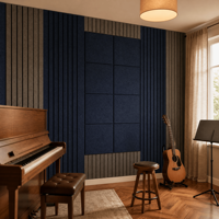 Panneaux acoustiques décoratifs en polyester PET 100% pour bureaux, hôtels, studios, OEM