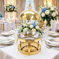 Catering-Buffet-Restaurantausrüstung Luxuriöser Eleganter Schwarzer Chafing Dish Runde Hängende Chafing Dishes für Hotel und Hochzeit