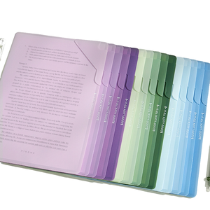 Usine en gros en gros A4 couverture de rapport en plastique Transparent avec dossier de fichier de présentation de barre de colonne vertébrale d'affaires coulissante - Product Image 4