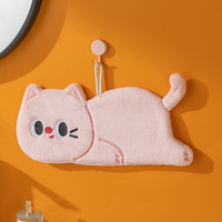 BILOV Cute Animal Hand Towel, Thick Microfiber Drying Cloth for Kitchen, Quick-Dry Soft Hand Towel