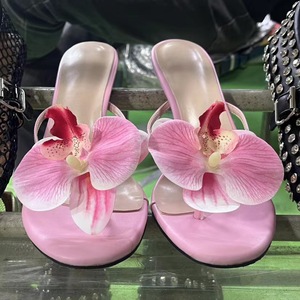 Sandalias de Tacón con Plataforma y Cojín de Aire, Color Verde Orquídea y Rosa, para Mujer, Moda de Verano de Lujo, Tendencia 2024, Zapatos de Fiesta, Venta al Por Mayor - Product Image 2
