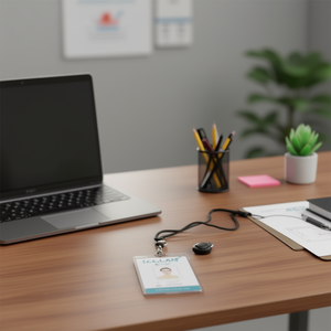 Laccetto personalizzato ILAN da 45 cm con clip per tessere identificative, set da 8 pezzi Samuel - Product Image 2