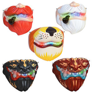 Tutup kepala plastik lucu dengan pengganti suara, mainan pesta Masker Natal mainan interaksi mulut untuk anak-anak hadiah Natal - Product Image 1