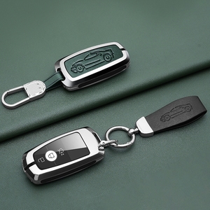 Cho <span class=keywords><strong>Ford</strong></span> kim loại + da Car <span class=keywords><strong>Key</strong></span> trường hợp Bag Bìa trường hợp - Product Image 4