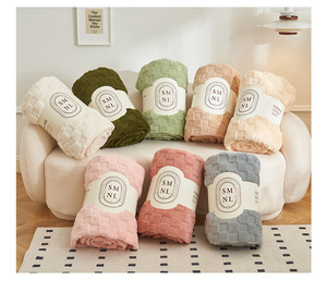 Phổ biến bàn cờ chăn sang trọng mềm giáng sinh chăn rắn màu ném chăn - Product Image 6