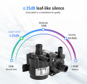 ปั๊มน้ำ LEFOO 24VDC แบบไร้เสียง ปั๊มน้ำแบบไร้แปรงถ่าน 9 ลิตร/นาที เครื่องจ่ายน้ำขนาดเล็ก ปั๊มน้ำหมุนเวียนสำหรับทำความเย็น LFP4024 ปั๊มน้ำหมุนเวียน - Product Image 4