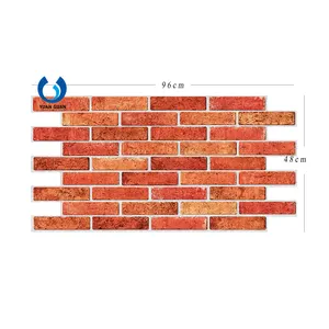 Special size 960*480mm plastic faux panels pvc brick wall panel