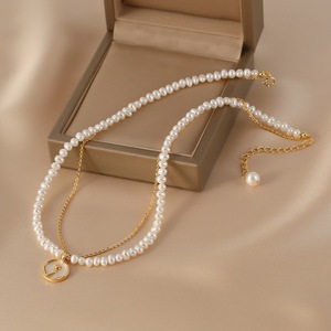Collar de Doble Capa con Pétalos de Rosa Templados Versátiles para Mujer, Perla de Agua Dulce, Estilo Lujoso y Fresco - Product Image 2