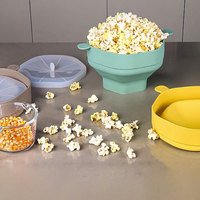 Machine à Popcorn Pliable en Silicone pour Micro-ondes, Bol à Popcorn Micro-ondable sans BPA avec Poignées