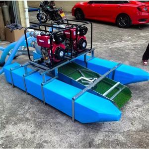 Bateau de criblage d'or portable de petite taille avec moteur et pompe 5-15HP, capacité 33-90m/h pour le lavage du sable de rivière et de l'or - Product Image 1