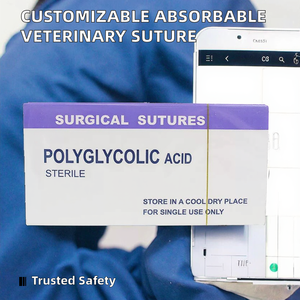 Filo Chirurgico Assorbibile Polyglactin 910 Belisun Personalizzabile PGA910 PDO 75cm 90cm 40mm 3/0 per Trattamento di Sterilizzazione Cani e Gatti - Product Image 2